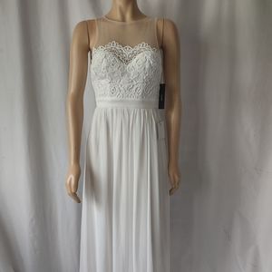 Lulu's Adette White Lace Maxi Dress NWT $90 Size XS
